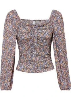 Rainbow T-shirt Manches Longues Imprimé Avec Fronces -Libre Mode Winkel 22269722 Z0rbZQt9