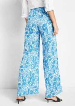 Pantalon Palazzo En Viscose Aspect Froissé Avec Taille élastiquée -Libre Mode Winkel 22273542 n3qtrt2A
