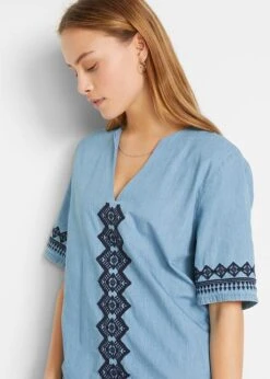 Robe-tunique En Jean Avec Imprimé Broderie 12 Robe-tunique En Jean Avec Imprimé Broderie -Libre Mode Winkel 23008925 f9tovkXI