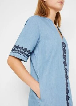 Robe-tunique En Jean Avec Imprimé Broderie 11 Robe-tunique En Jean Avec Imprimé Broderie -Libre Mode Winkel 23008928 Pmvt09lu