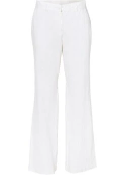 Pantalon En Lin Majoritaire Avec Taille Confortable, Loose Fit