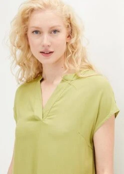 Robe-tunique Longueur Genou Avec Volant Et Col Henley -Libre Mode Winkel 23062081 0bqRS1Vj