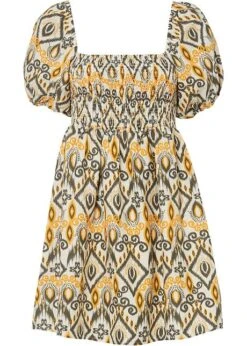 Rainbow Robe Courte Avec Smock Et Manches Ballon