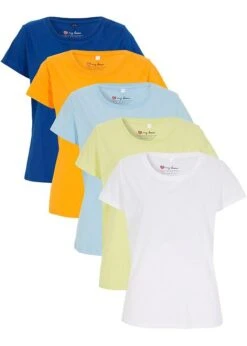 Lot De 5 Tee-shirts Col Rond, Manches Courtes -Libre Mode Winkel 23064965 hg76Qzcv