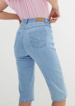 Bermuda Slim En Jean, Taille Haute, Longueur Genou -Libre Mode Winkel 23066295 XC5ZjA6w