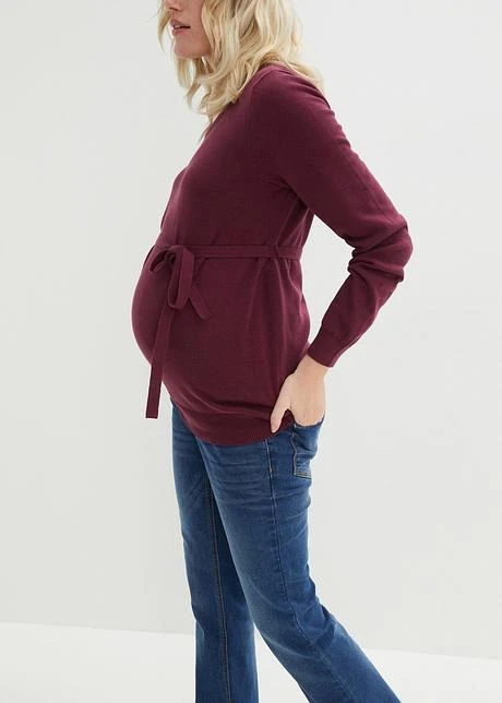 Pull De Grossesse 100% Coton Avec Lien à Nouer 5 Pull De Grossesse 100% Coton Avec Lien à Nouer - Afbeelding 5