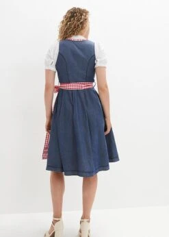 Dirndl Effet Jean Et Tablier Longueur Genou (Ens. 2 Pces.) -Libre Mode Winkel 23109912 pOc4CjxN
