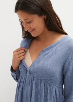 Robe De Grossesse Avec Fonction Allaitement En Mousseline -Libre Mode Winkel 23111724 lmwN6M4X