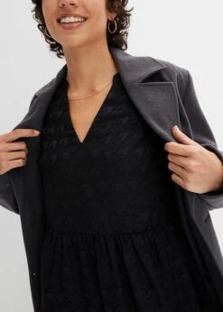 Robe Jacquard à Motif Pied-de-coq -Libre Mode Winkel 23122040 OrO54XDt