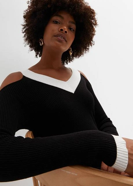 Robe En Maille à épaules Découpées 6 Robe En Maille à épaules Découpées - Afbeelding 6