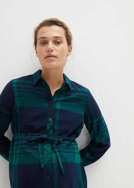 Chemisier Long De Grossesse/allaitement En Flanelle 6 Chemisier Long De Grossesse/allaitement En Flanelle - Afbeelding 6