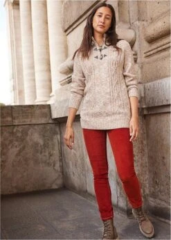 Pantalon En Velours Côtelé Extensible Slim Fit Avec Coutures Contrastantes 15 Pantalon En Velours Côtelé Extensible Slim Fit Avec Coutures Contrastantes -Libre Mode Winkel 23136404 fJt92mqo