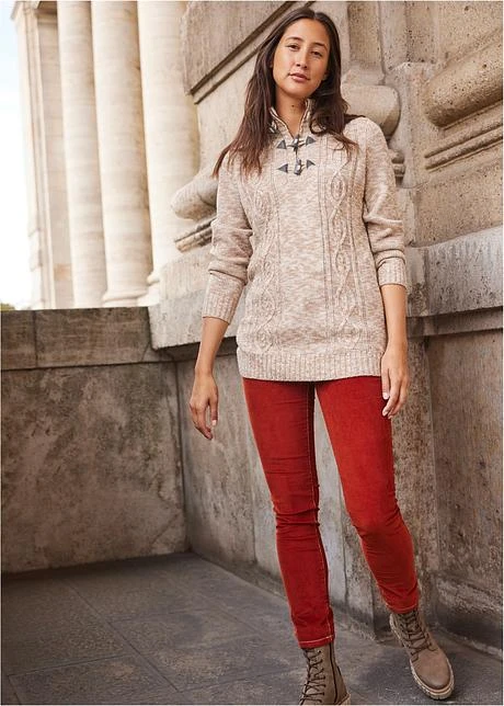 Pantalon En Velours Côtelé Extensible Slim Fit Avec Coutures Contrastantes 7 Pantalon En Velours Côtelé Extensible Slim Fit Avec Coutures Contrastantes - Afbeelding 7