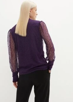 T-shirt Manches Longues En Mesh à Pois 8 T-shirt Manches Longues En Mesh à Pois -Libre Mode Winkel 23137568 Blkzl7gh