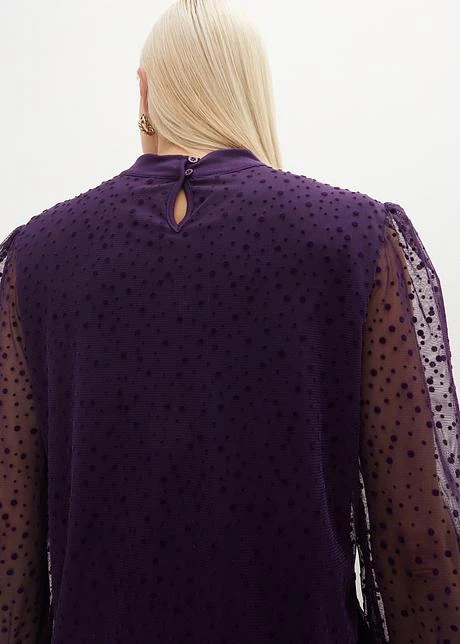 T-shirt Manches Longues En Mesh à Pois 5 T-shirt Manches Longues En Mesh à Pois - Afbeelding 5