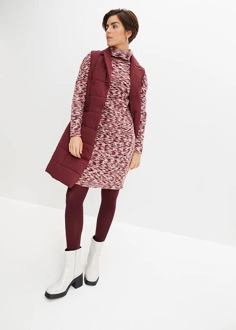 Robe En Maille Avec Col Roulé En Polyester Recyclé 4 Robe En Maille Avec Col Roulé En Polyester Recyclé - Afbeelding 4