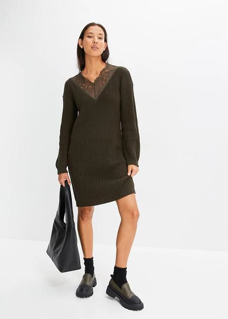 Rainbow Robe En Maille Avec Dentelle 4 Rainbow Robe En Maille Avec Dentelle - Afbeelding 4