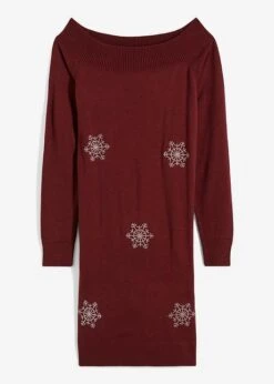 Robe En Maille Carmen Avec Strass