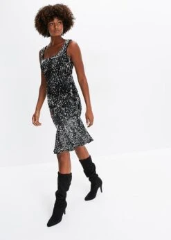 Robe En Velours Avec Sequins -Libre Mode Winkel 23168633 z1IsBLWy