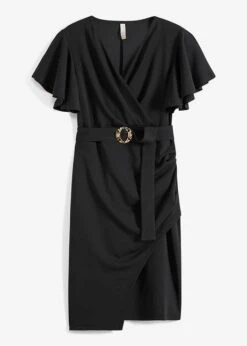 Robe En Jersey Avec Ceinture Et Boucle Dorée