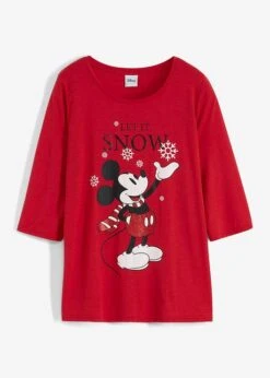 Disney T-shirt Manches 3/4 à Imprimé Mickey Mouse