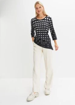 T-shirt Manches Longues à Ourlet Asymétrique -Libre Mode Winkel 23189779 oR2lqeLx