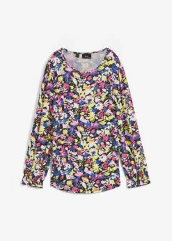 T-shirt Long Avec Volant Aux Manches