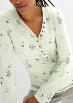 T-shirt Manches Longues à Boutons, Imprimé -Libre Mode Winkel 23193539 e9c8Tb5X