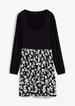 Robe Avec Jupe Imprimée En Viscose Durable