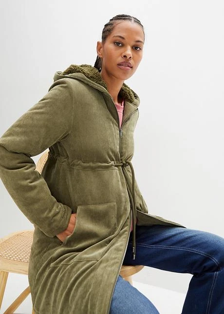 Parka De Grossesse/portage En Velours Côtelé Avec Chauffe-mains 6 Parka De Grossesse/portage En Velours Côtelé Avec Chauffe-mains - Afbeelding 6