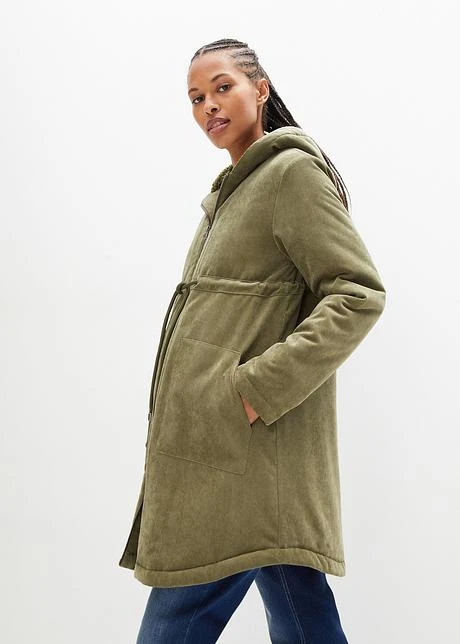 Parka De Grossesse/portage En Velours Côtelé Avec Chauffe-mains 2 Parka De Grossesse/portage En Velours Côtelé Avec Chauffe-mains - Afbeelding 2