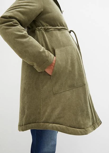 Parka De Grossesse/portage En Velours Côtelé Avec Chauffe-mains 5 Parka De Grossesse/portage En Velours Côtelé Avec Chauffe-mains - Afbeelding 5