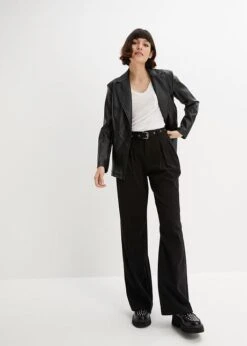 Rainbow Pantalon à Pinces Taille Haute Avec Ceinture -Libre Mode Winkel 23197770 OLBvdR6s