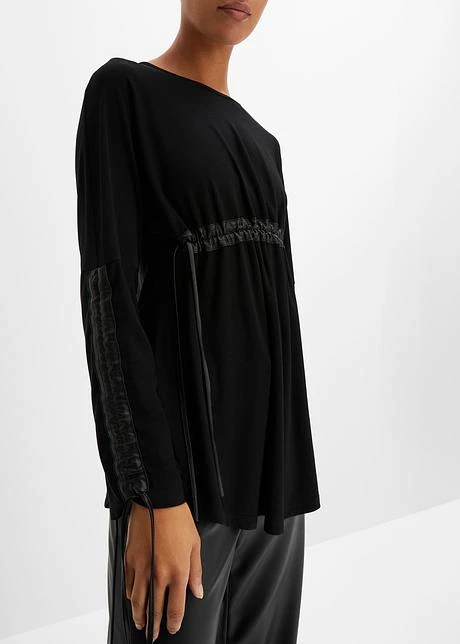 T-shirt Manches Longues Avec Passepoil Enduit 5 T-shirt Manches Longues Avec Passepoil Enduit - Afbeelding 5