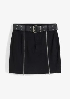 Rainbow Mini-jupe Avec Zip Décoratif Et Ceinture