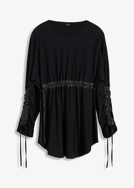 T-shirt Manches Longues Avec Passepoil Enduit 1 T-shirt Manches Longues Avec Passepoil Enduit