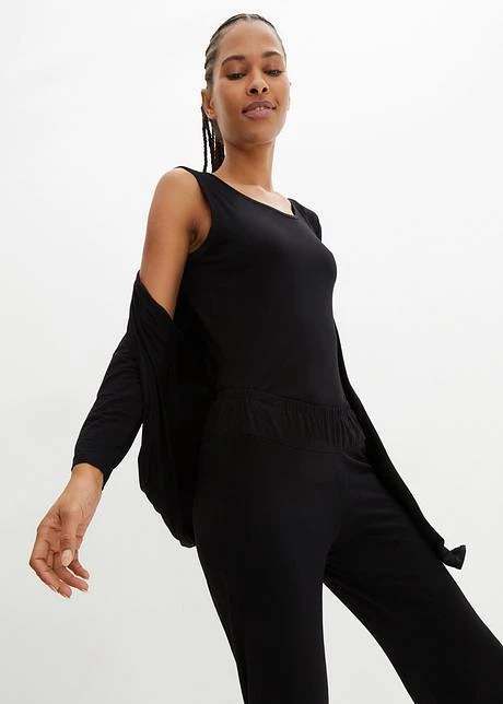 Top, Gilet 3/4, Pantalon (Ens. 3 Pces.) Avec Viscose 6 Top, Gilet 3/4, Pantalon (Ens. 3 Pces.) Avec Viscose - Afbeelding 6