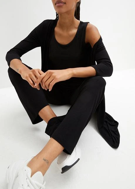 Top, Gilet 3/4, Pantalon (Ens. 3 Pces.) Avec Viscose 5 Top, Gilet 3/4, Pantalon (Ens. 3 Pces.) Avec Viscose - Afbeelding 5