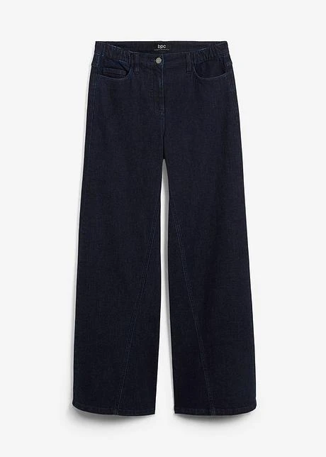 Jean Taille Haute Wide Leg, Taille Confortable 8 Jean Taille Haute Wide Leg, Taille Confortable - Afbeelding 8