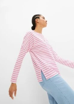 T-shirt Boxy Manches Longues En Coton épais -Libre Mode Winkel 23211065 RVVia7T5