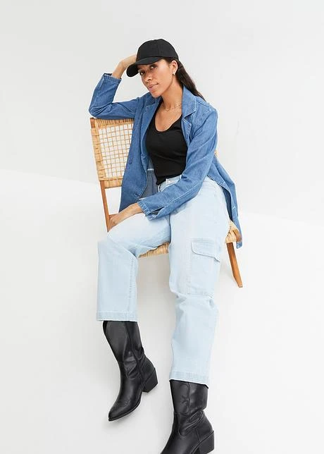 Jean Cargo Taille Moyenne, Stretch 4 Jean Cargo Taille Moyenne, Stretch - Afbeelding 4