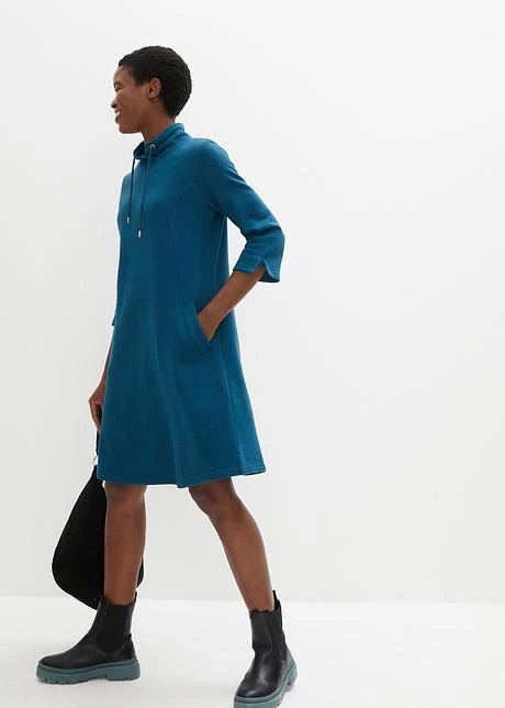 Robe Sweat à Col Montant, Longueur Genou 4 Robe Sweat à Col Montant, Longueur Genou - Afbeelding 4
