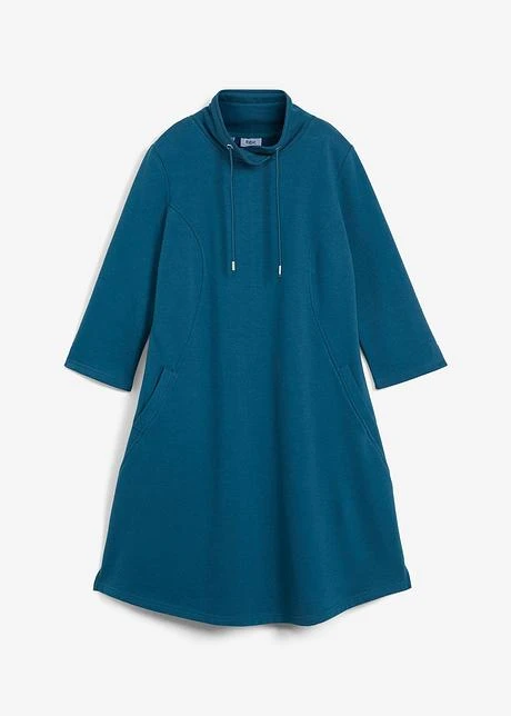 Robe Sweat à Col Montant, Longueur Genou 1 Robe Sweat à Col Montant, Longueur Genou