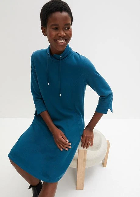 Robe Sweat à Col Montant, Longueur Genou 2 Robe Sweat à Col Montant, Longueur Genou - Afbeelding 2