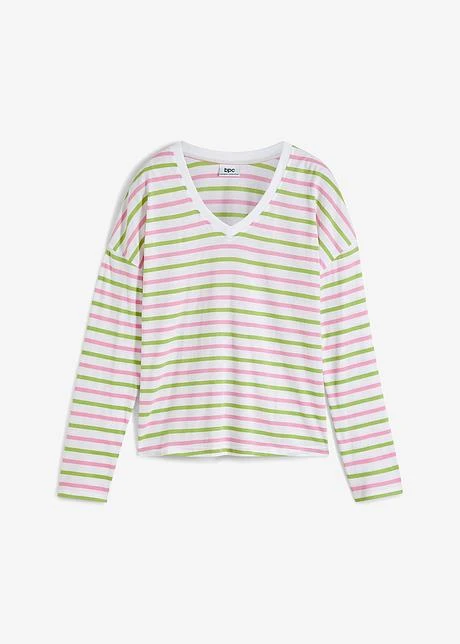 T-shirt Manches Longues Rayé En Coton 1 T-shirt Manches Longues Rayé En Coton