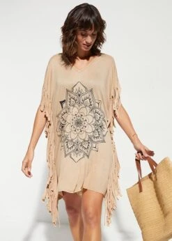 Robe-tunique De Plage En Viscose -Libre Mode Winkel 23215654 Yey4ZN3w