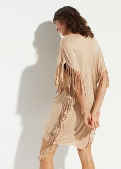 Robe-tunique De Plage En Viscose -Libre Mode Winkel 23215656 twuTbD7R