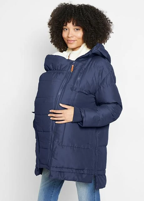 Veste D'hiver De Grossesse Avec Capuche En Polyester Recyclé Avec Fonction Portage 2 Veste D'hiver De Grossesse Avec Capuche En Polyester Recyclé Avec Fonction Portage - Afbeelding 2