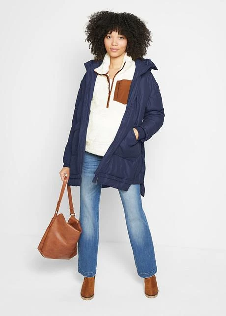 Veste D'hiver De Grossesse Avec Capuche En Polyester Recyclé Avec Fonction Portage 4 Veste D'hiver De Grossesse Avec Capuche En Polyester Recyclé Avec Fonction Portage - Afbeelding 4