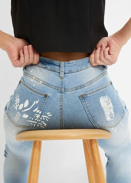 Rainbow Jean Straight Avec Effets Destroy 5 Rainbow Jean Straight Avec Effets Destroy - Afbeelding 5